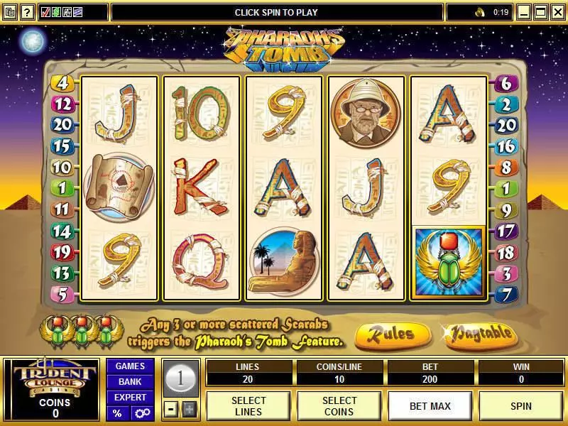 Pharaoh's Tomb Microgaming Slot Game released in   - Second Screen Game