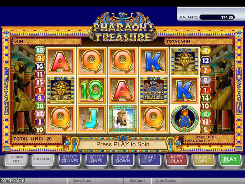 Pharaoh's Treasure bwin.party Slot Game released in   - Free Spins