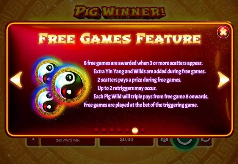 Pig Winner RTG Slot Game released in February 2019 - Free Spins