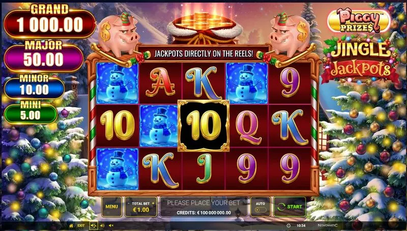 Piggy Prizes - Jingle Jackpots Greentube Slot Game released in November 2025 - Free SpinsSuper Free Spins