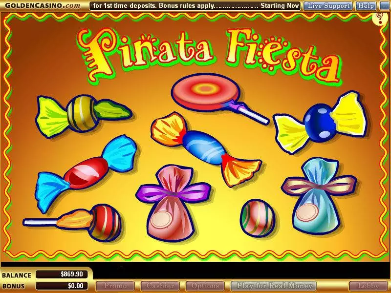 Pinata Fiesta WGS Technology Slot Game released in January 2006 - Second Screen Game