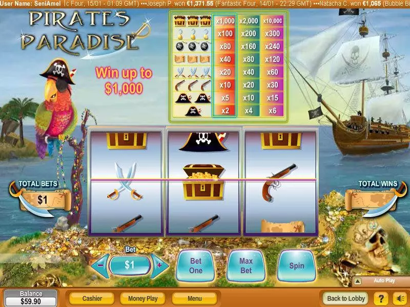 Pirates Paradise NeoGames Slot Game released in   - 