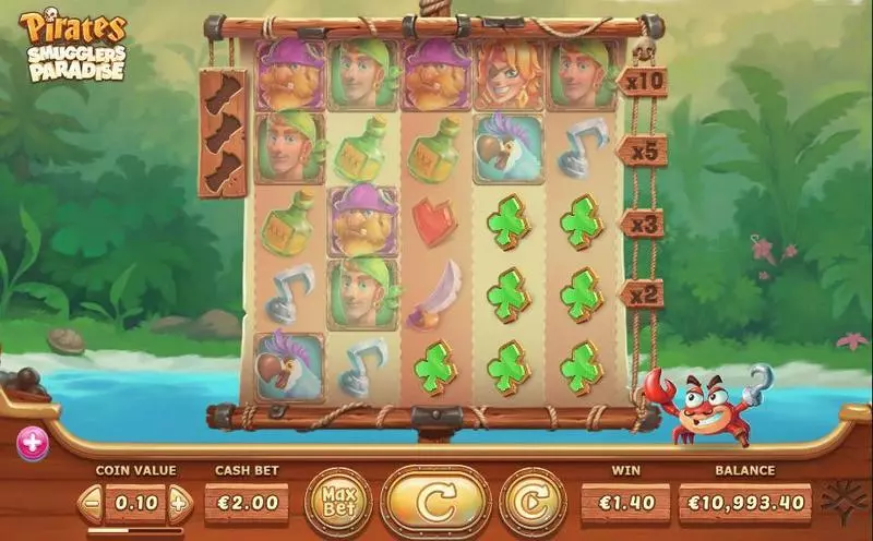Pirates - Smugglers Paradise Yggdrasil Slot Game released in March 2020 - Multipliers