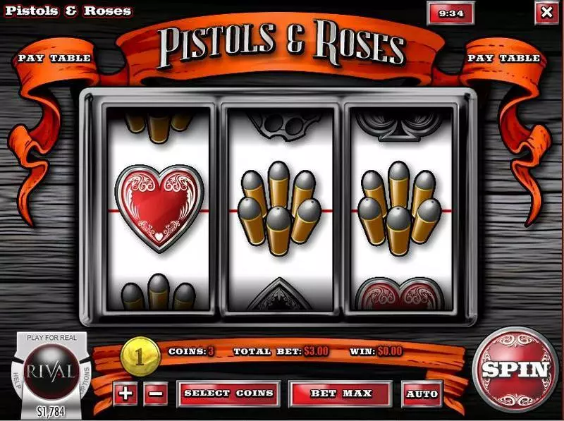 Pistols & Roses Rival Slot Game released in August 2015 - 