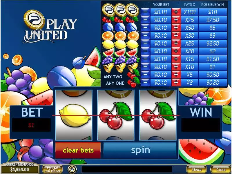 Play United PlayTech Slot Game released in   - 