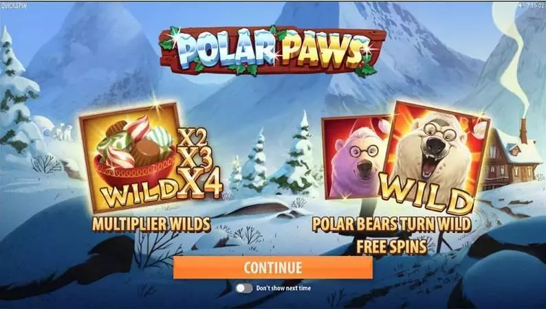 Polar Paws Quickspin Slot Game released in December 2019 - Free Spins