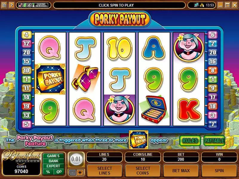 Porky Payout Microgaming Slot Game released in   - Second Screen Game