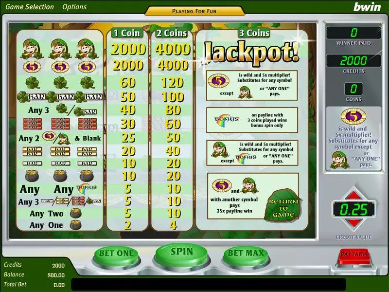 Pot O' Gold Amaya Slot Game released in   - Free Spins