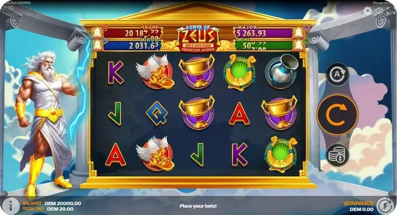 Power of Zeus Mancala Gaming Slot Game released in August 2024 - Hold and Win