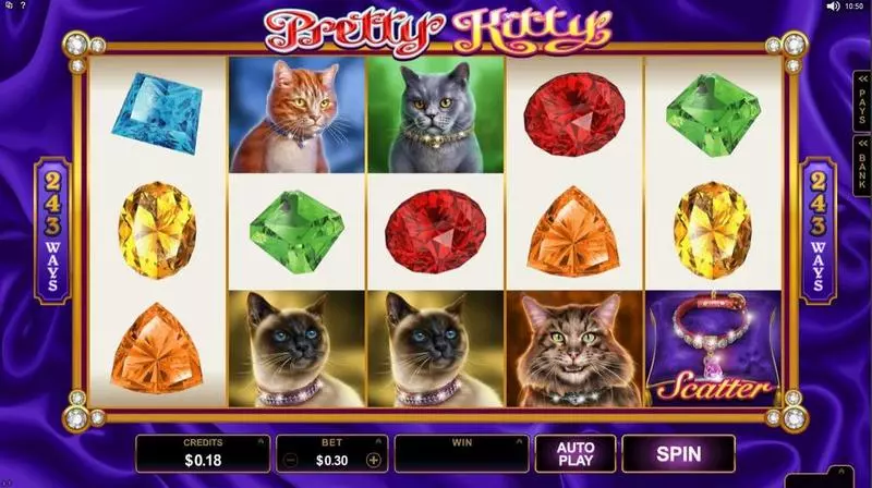 Pretty Kitty Microgaming Slot Game released in May 2016 - Free Spins