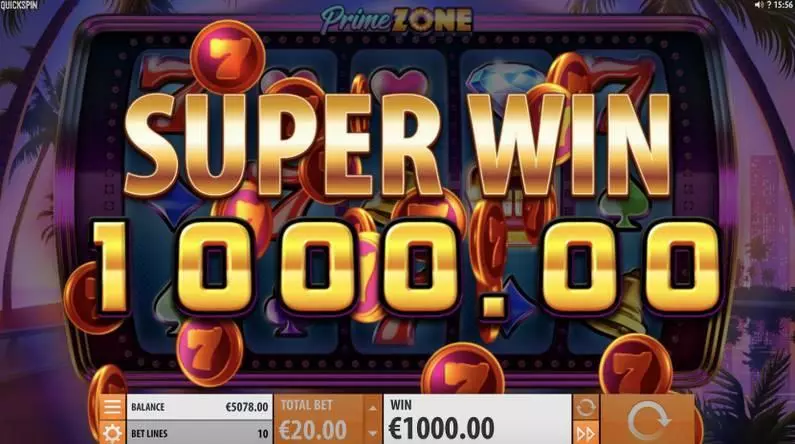 Prime Zone Quickspin Slot Game released in July 2019 - Free Spins