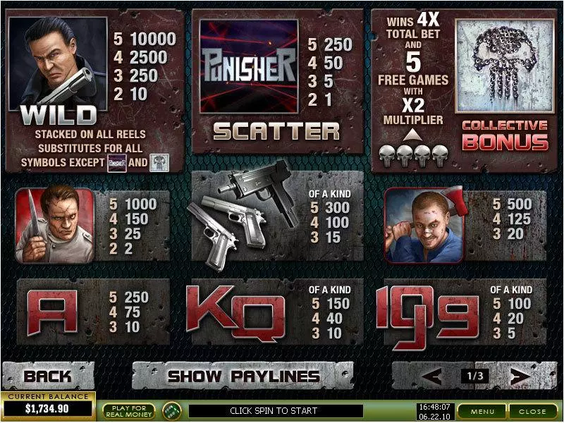 Punisher War Zone PlayTech Slot Game released in   - Jackpot bonus game