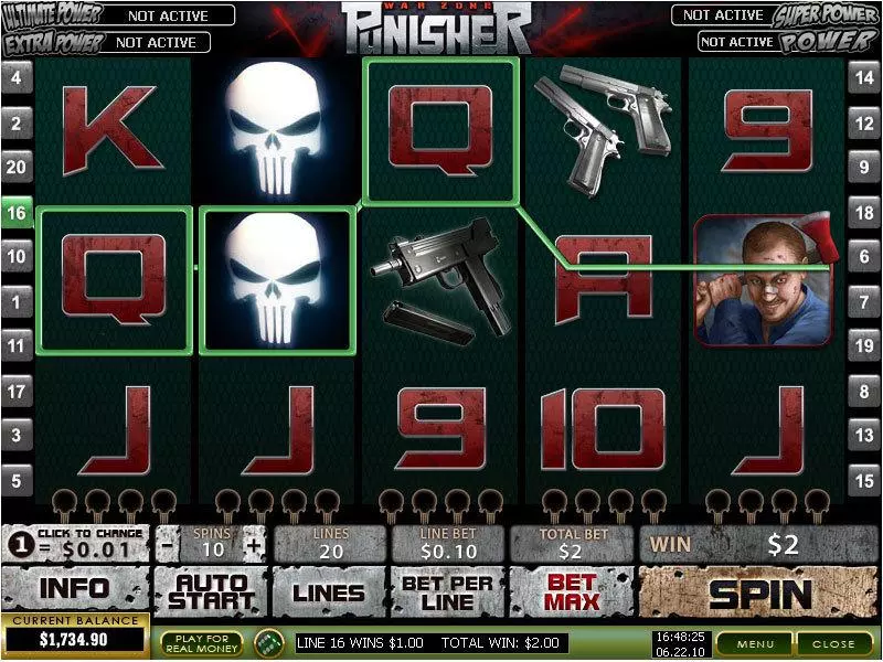 Punisher War Zone PlayTech Slot Game released in   - Jackpot bonus game