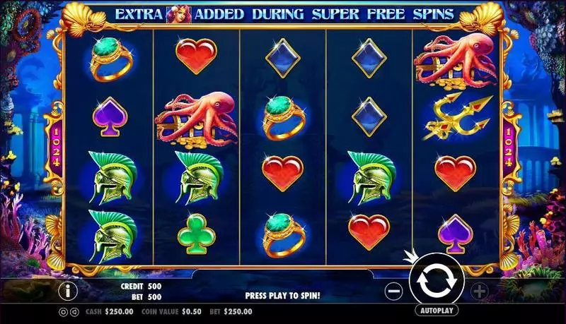 Queen of Atlantis Pragmatic Play Slot Game released in March 2017 - Free Spins