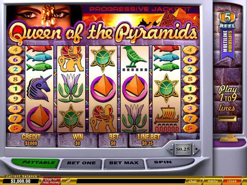 Queen of Pyramids PlayTech Slot Game released in   - Free Spins