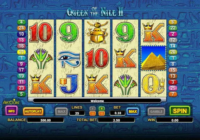 Queen of the Nile II Aristocrat Slot Game released in   - Free Spins