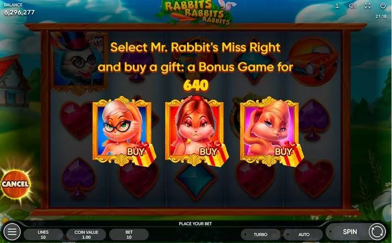 Rabbits, Rabbits, Rabbits! Endorphina Slot Game released in May 2023 - Bonus-Pop