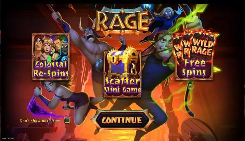 RAGE NetEnt Slot Game released in March 2024 - Buy Feature