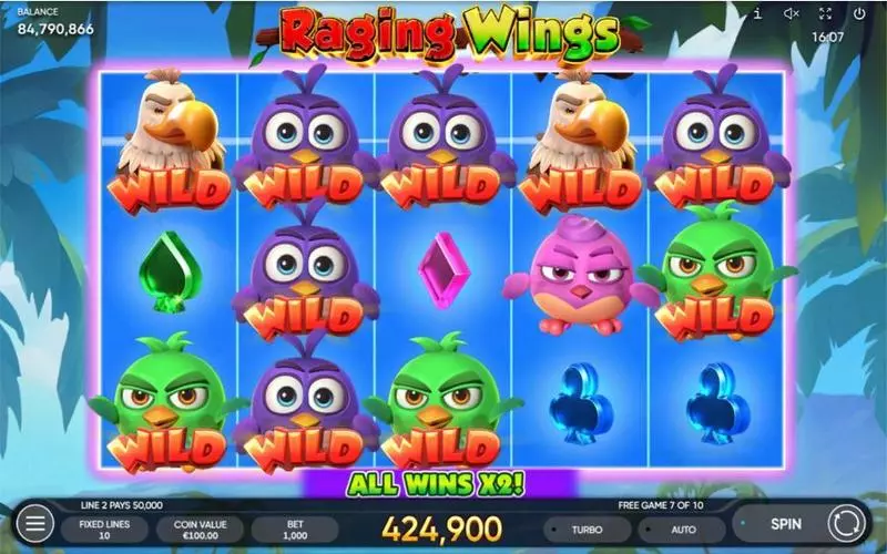 Raging Wings Endorphina Slot Game released in July 2024 - Bonus-Pop