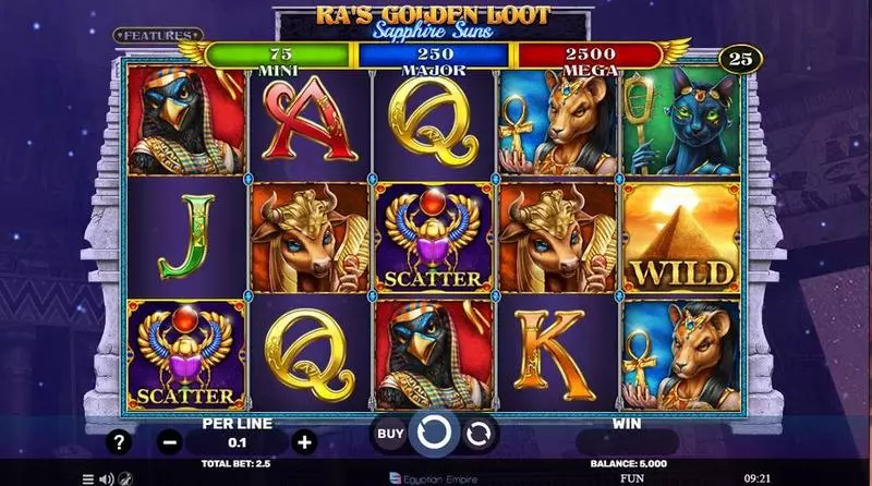 Ra’s Golden Loot – Sapphire Suns Spinomenal Slot Game released in April 2024 - Hold and Win