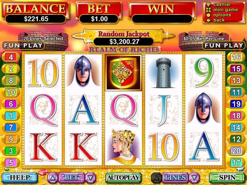 Realm of Riches RTG Slot Game released in May 2006 - Free Spins