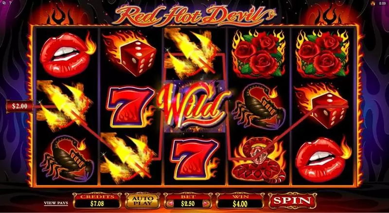Red Hot Devil Microgaming Slot Game released in October 2014 - Wild Reels
