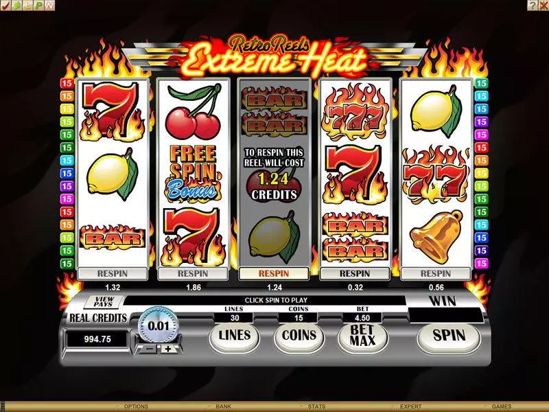 Retro Reels - Extreme Heat Microgaming Slot Game released in   - Free Spins