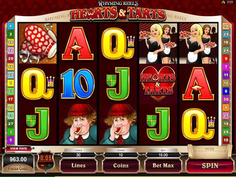 Rhyming Reels - Hearts and Tarts Microgaming Slot Game released in   - Free Spins