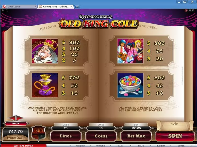 Rhyming Reels - Old King Cole Microgaming Slot Game released in   - Free Spins