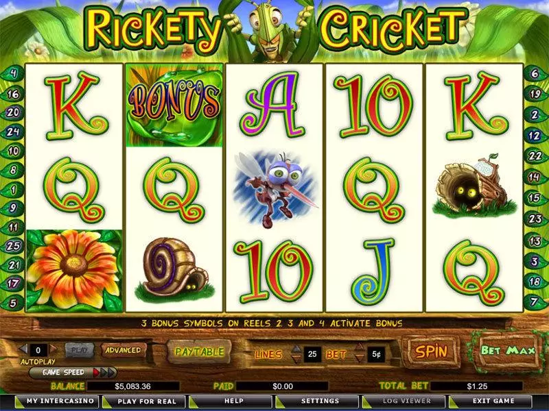 Rickety Cricket Amaya Slot Game released in   - Free Spins