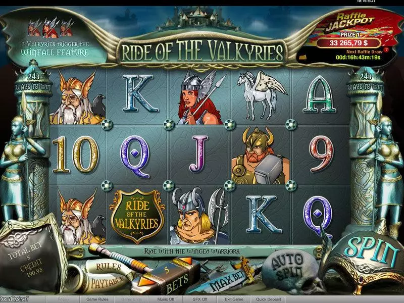 Ride of the Valkyries Raffle bwin.party Slot Game released in   - Free Spins
