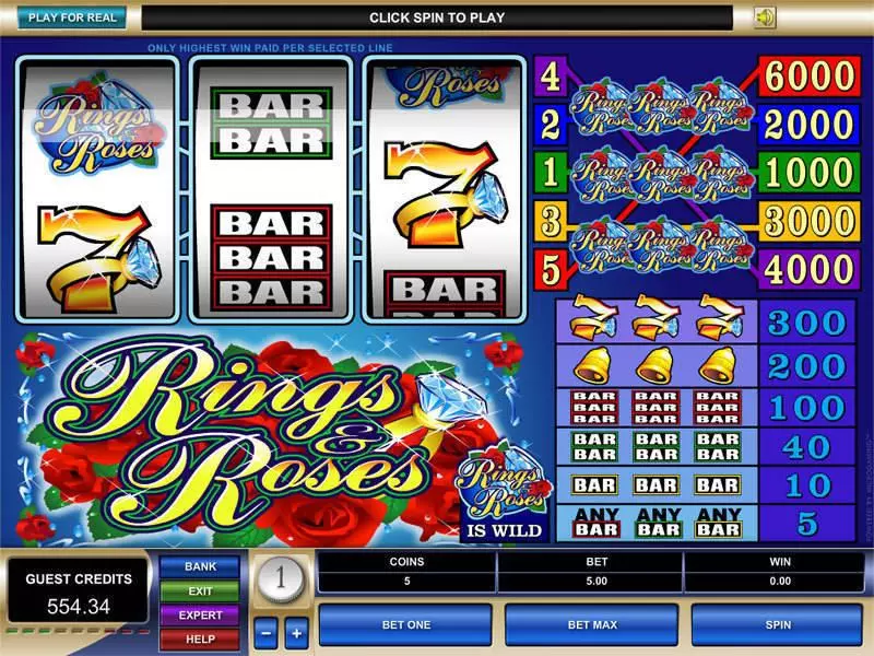 Rings and Roses Microgaming Slot Game released in   - 