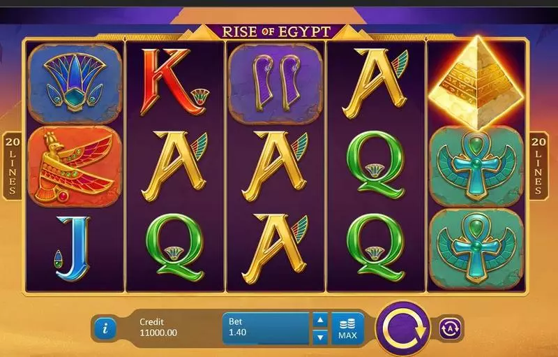Rise of Egypt Playson Slot Game released in July 2018 - 