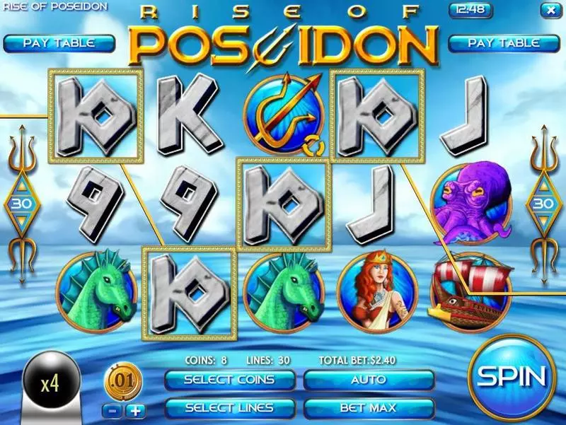Rise of Poseidon Rival Slot Game released in September 2016 - Free Spins