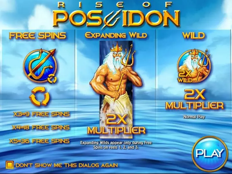 Rise of Poseidon Rival Slot Game released in September 2016 - Free Spins