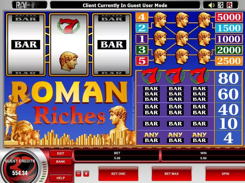 Roman Riches Microgaming Slot Game released in   - 