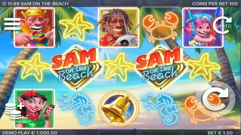 Sam on the Beach Elk Studios Slot Game released in February 2017 - Free Spins