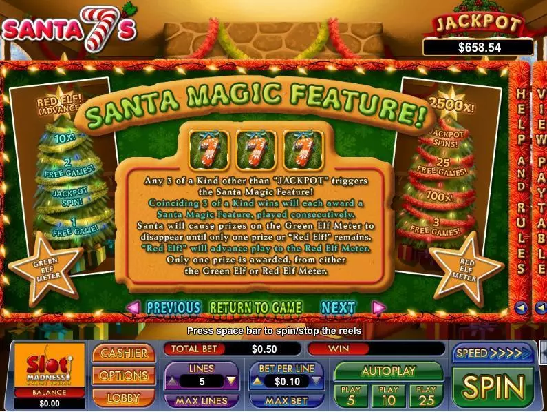Santa 7's NuWorks Slot Game released in November 2015 - Free Spins