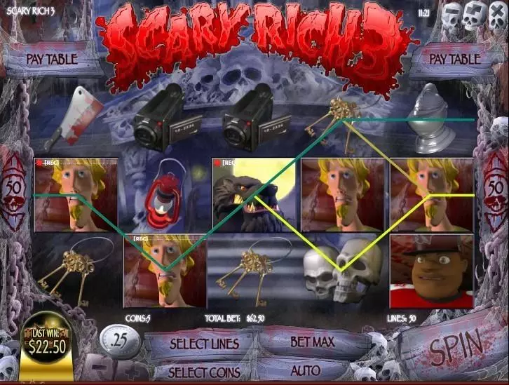 Scary Rich 3 Rival Slot Game released in October 2013 - Free Spins
