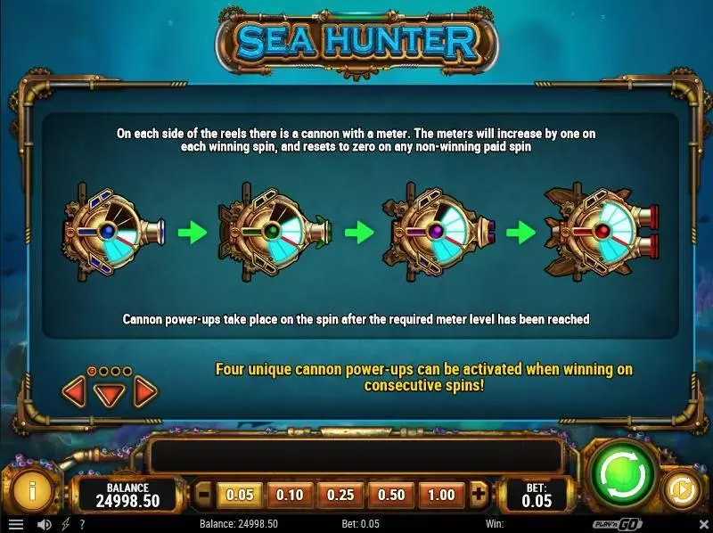 Sea Hunter Play'n GO Slot Game released in December 2017 - Bonus Meters