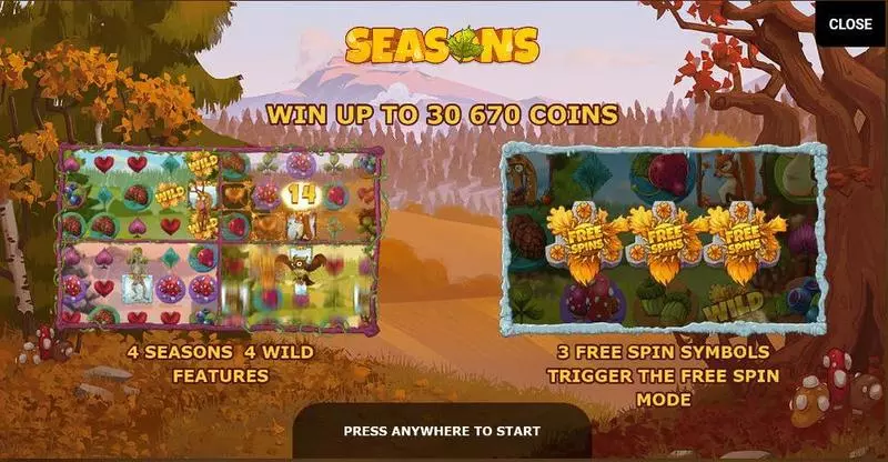 Seasons Yggdrasil Slot Game released in March 2016 - Free Spins