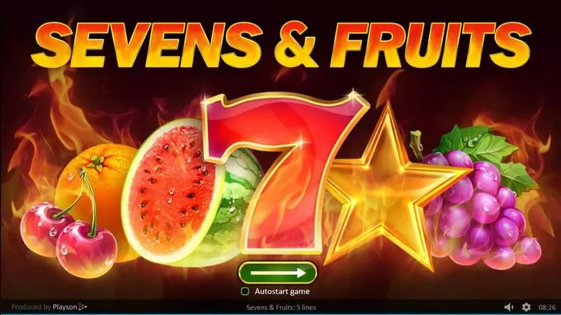 Sevens & Fruits Playson Slot Game released in April 2018 - 