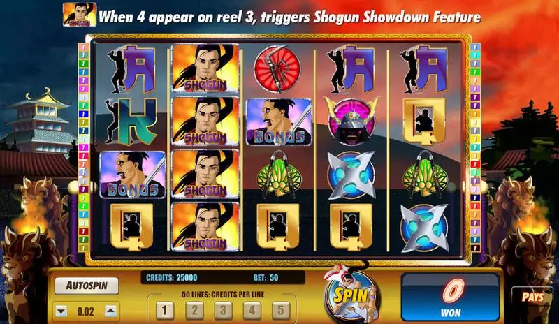 Shogun Showdown  Amaya Slot Game released in   - Free Spins