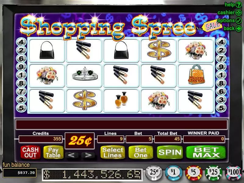Shopping Spree RTG Slot Game released in   - Second Screen Game