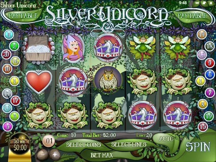 Silver Unicorn Rival Slot Game released in December 2013 - Free Spins