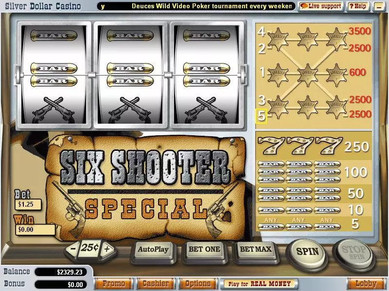 Six Shooter Special Vegas Technology Slot Game released in   - 