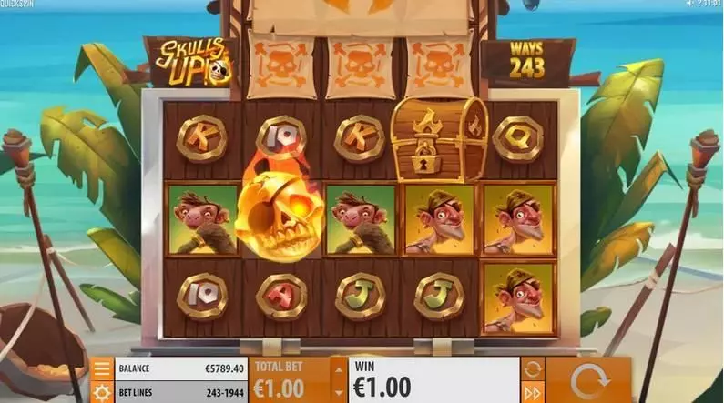 Skulls UP! Quickspin Slot Game released in January 2020 - Free Spins
