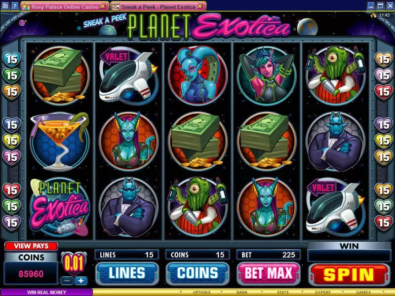 Sneak a Peek - Planet Exotica Microgaming Slot Game released in   - Free Spins