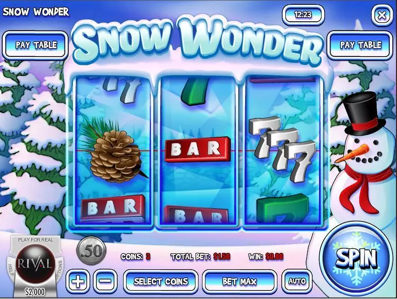Snow Wonder Rival Slot Game released in December 2014 - 