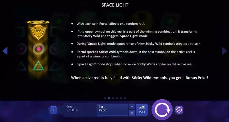 Space Lights Playson Slot Game released in December 2016 - Re-Spin